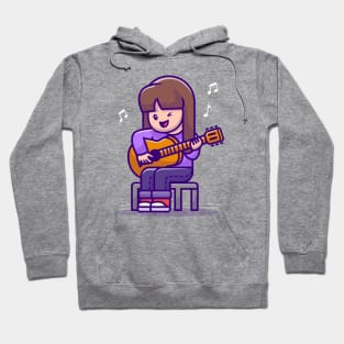 Cute Girl Playing Guitar Hoodie